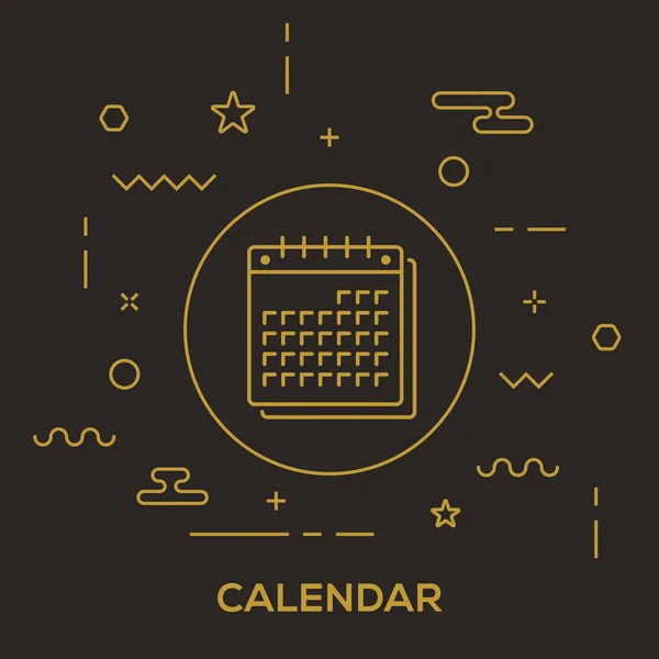 Concept du calendrier du plan — Image vectorielle