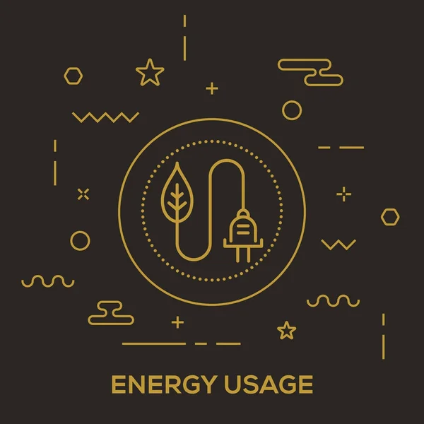 能源使用概念 — 图库矢量图片