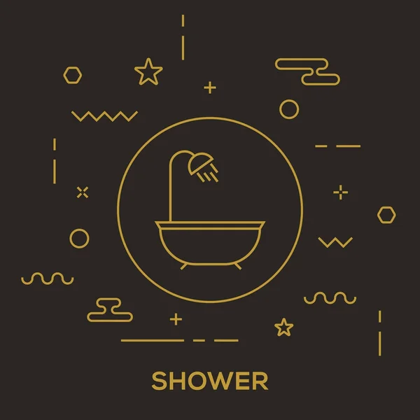 Accueil Concept de douche — Image vectorielle