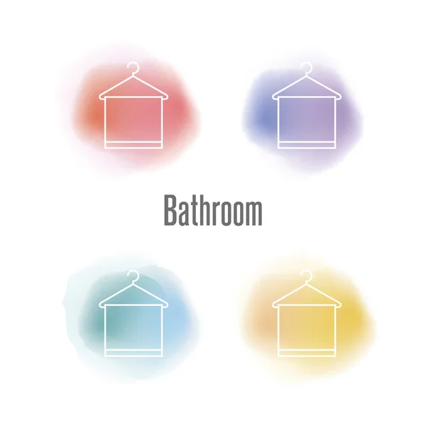 Cuarto de baño Percha Concepto — Vector de stock