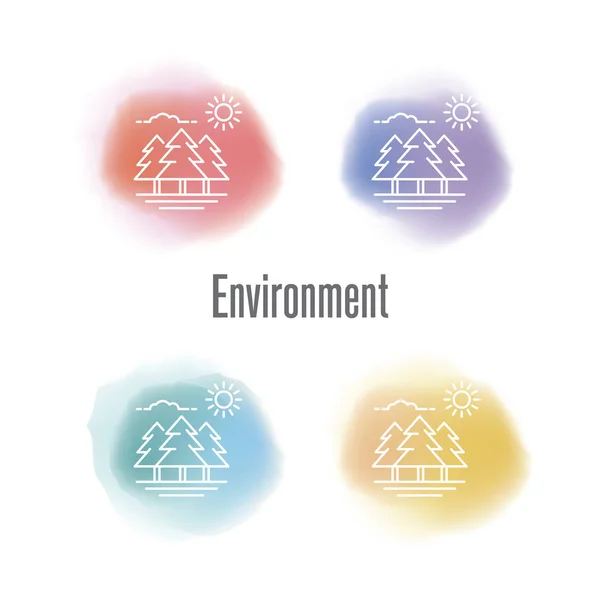 Nature Environment Concept — Stock Vector