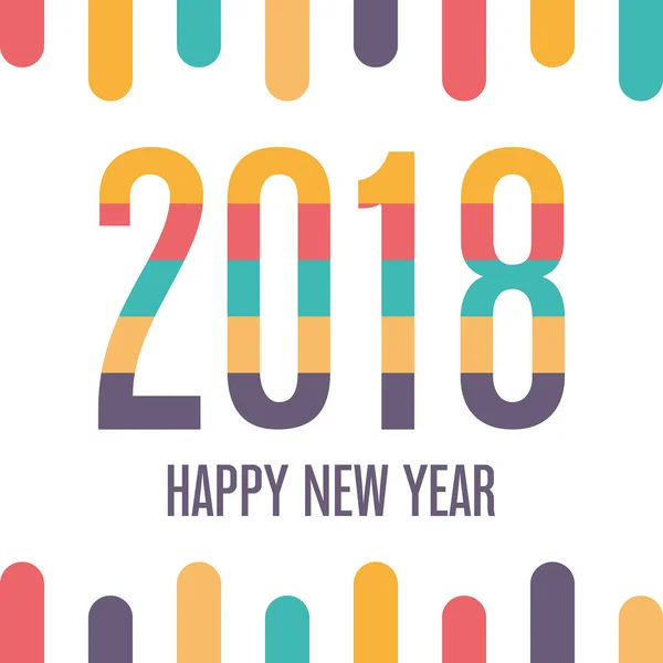 Banner de ano novo 2018 — Vetor de Stock