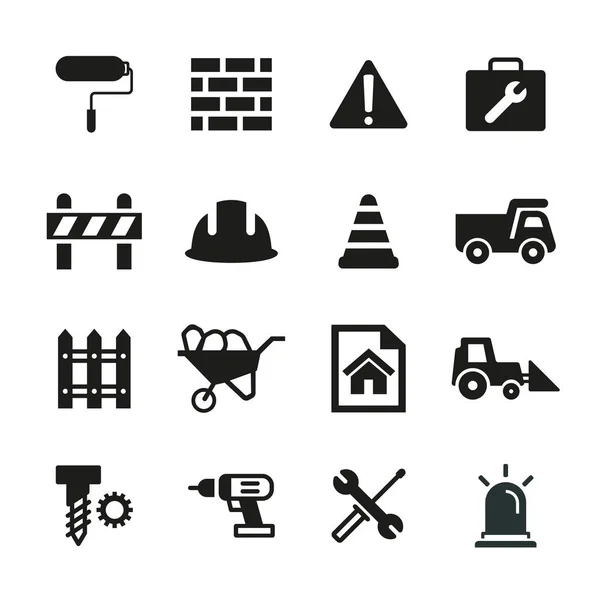 Iconos del sitio de construcción — Vector de stock