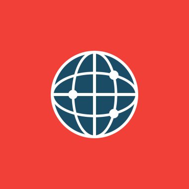 küresel ağ kavramı, vektör çizim 