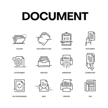 Belge kavramı, vektör çizim 