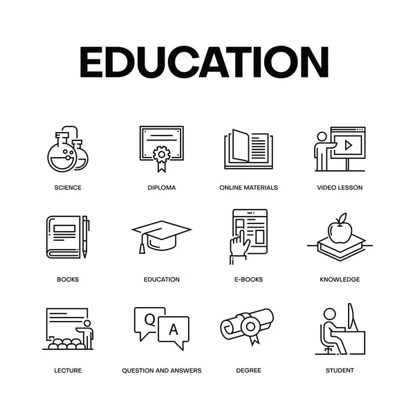 Conceito Educação Ilustração Vetorial — Vetor de Stock