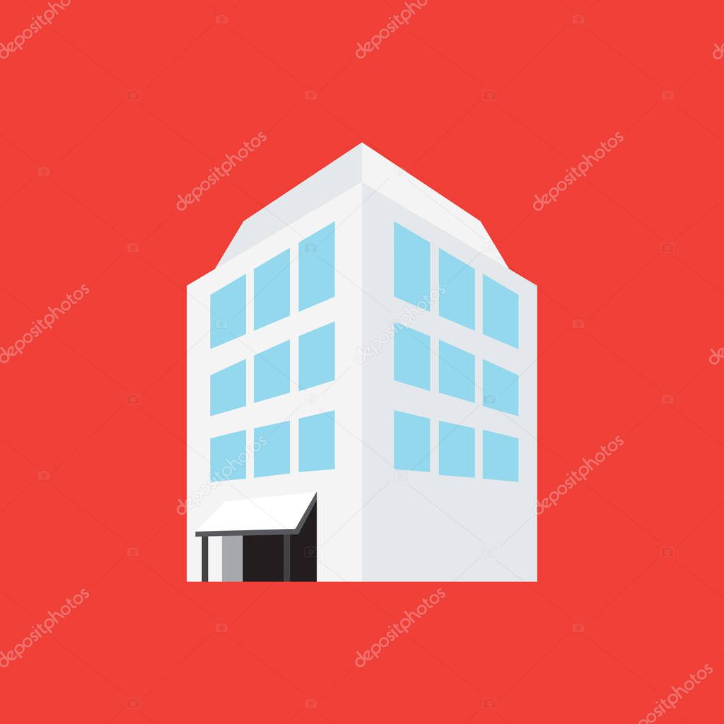 OFFICE BUILDING CONCEPT, vector illustration 