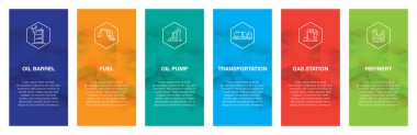 Petrol sanayi Infographic Icon Set