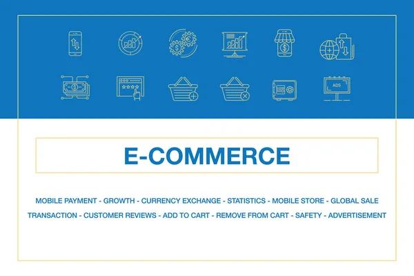 E-Commerce Infographic Icon Set — Stockvector