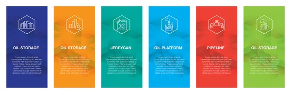 Oleju przemysłu Infographic Icon Set — Wektor stockowy