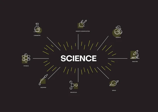 Wissenschaft Infografik Icon Set — Stockvektor