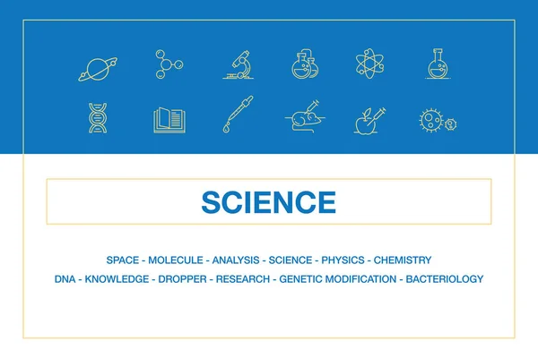 Wissenschaft Infografik Icon Set — Stockvektor