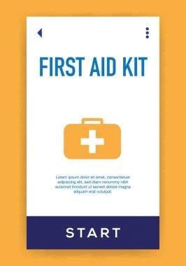 İlk yardım kiti simgesi. Vektör çizim 