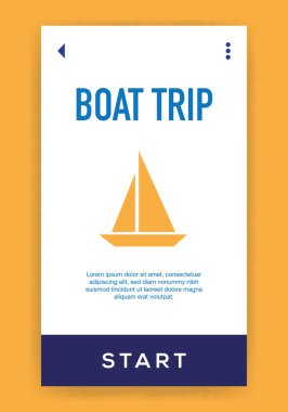 Tekne gezisi kutsal kişilerin resmi, vektör çizim 