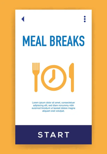 Meal Breaks Icon Vector Illustration — Stock Vector