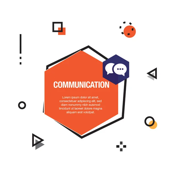 Kommunikációs Infographic Ikon Vektoros Illusztráció — Stock Vector