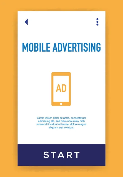 Reklama Mobilna Ikona Ilustracja Wektorowa — Wektor stockowy