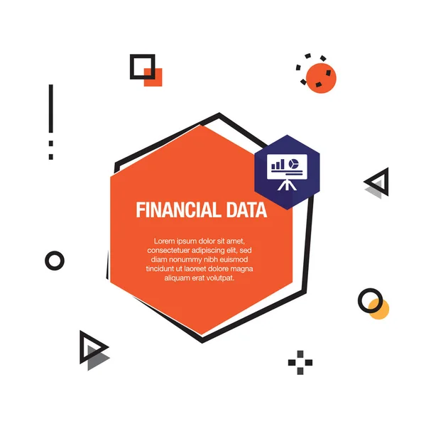 Ícone Infográfico Dados Financeiros Ilustração Vetorial — Vetor de Stock