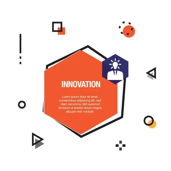 Innovations Infografik Symbol Vektorillustration — Stockvektor