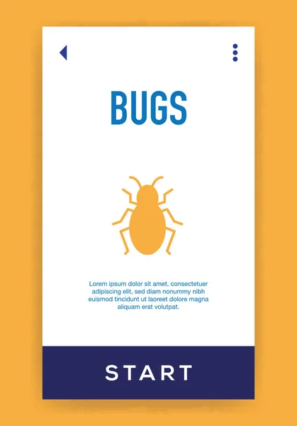 Bugs Icon Illustrazione Vettoriale — Vettoriale Stock