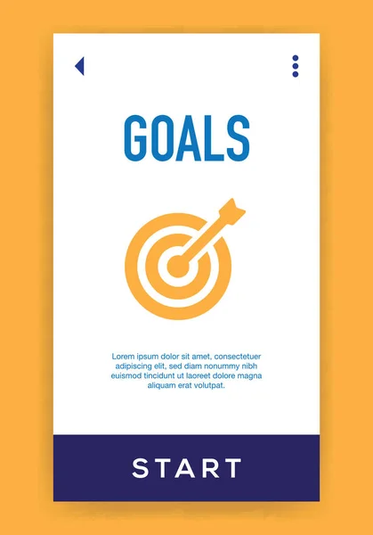 Goals Icon Vector Illustration — Stock Vector