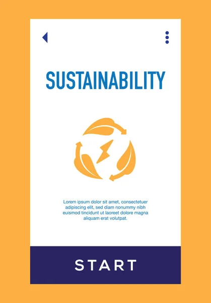 Ícone Sustentabilidade Ilustração Vetorial — Vetor de Stock