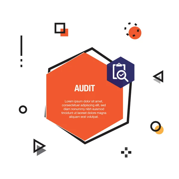 Audit Infographic Icon Vector Illustration — Stock Vector