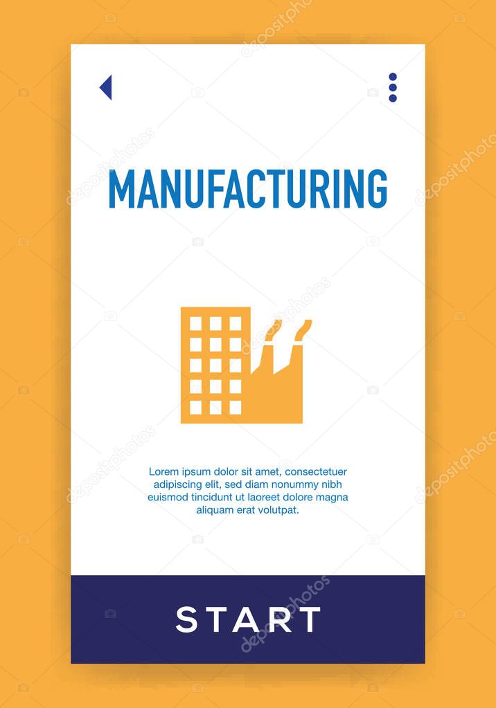 Manufacturing Icon. Vector illustration 