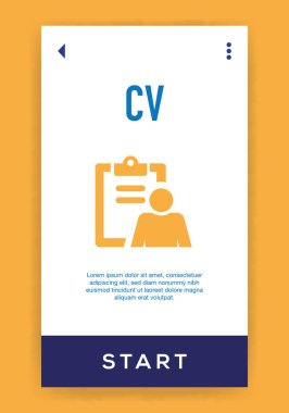 Özgeçmiş simgesi. Vektör çizim 