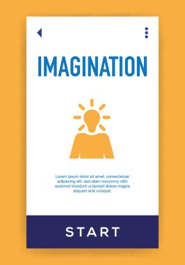 Hayal gücünün simgesi. Vektör çizim 