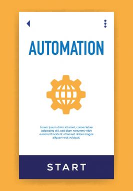 Otomasyon kutsal kişilerin resmi, vektör çizim 