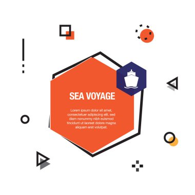 Deniz yolculuğu Infographic simgesi. Vektör çizim 