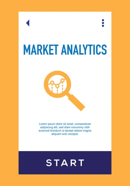 Icona Analisi Mercato Illustrazione Vettoriale — Vettoriale Stock
