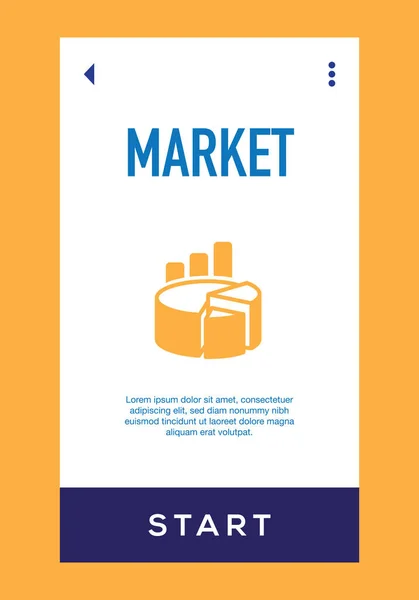 Icona Mercato Illustrazione Vettoriale — Vettoriale Stock