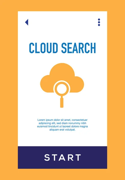 Icône Cloud Search Illustration Vectorielle — Image vectorielle