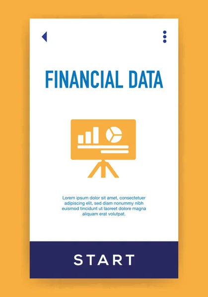 Ícone Dados Financeiros Ilustração Vetorial — Vetor de Stock