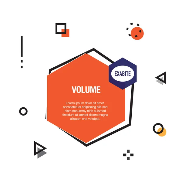 Volume Infographic Icon Vector Illustration — Stock Vector