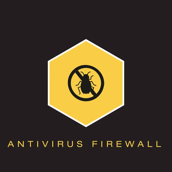 Ícone Firewall Antivírus Ilustração Vetorial —  Vetores de Stock