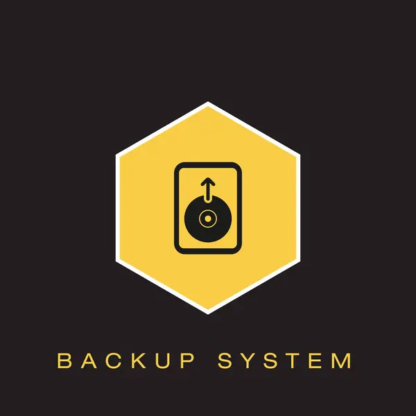 Icona Sistema Backup Illustrazione Vettoriale — Vettoriale Stock