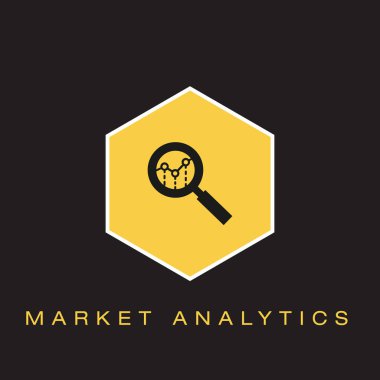 Pazar Analytics simgesi. Vektör çizim 
