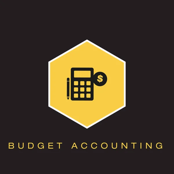 Ikonu Účetního Rozpočtu Vektorové Ilustrace — Stockový vektor