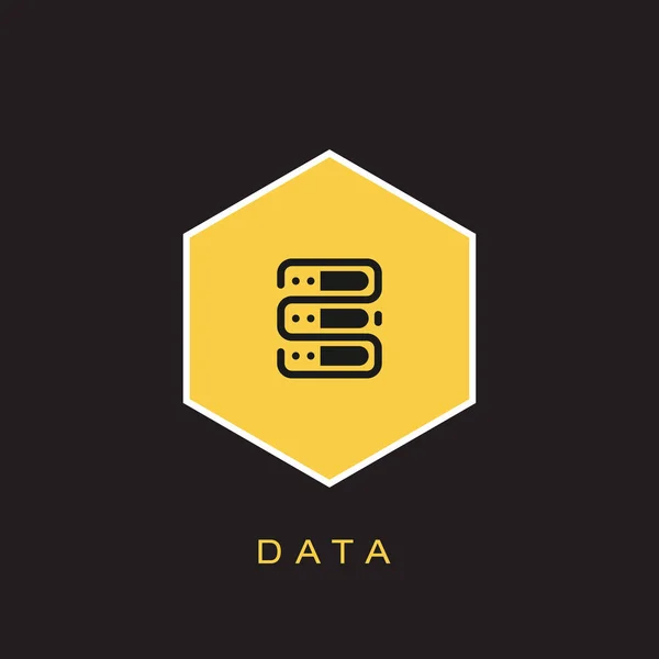 Data Icon Ilustración Vectorial — Vector de stock