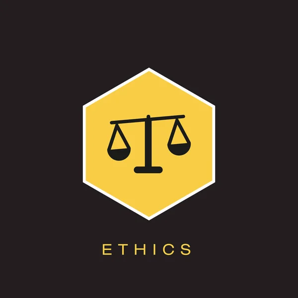 Ethics Icon Vector Illustration — Stock Vector