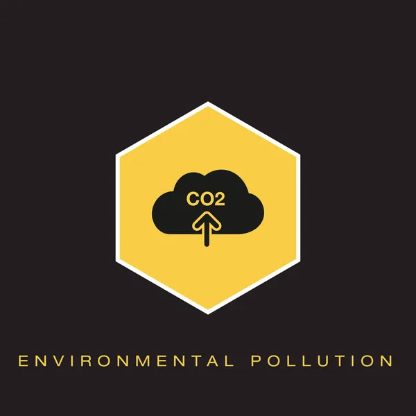 Environmental Pollution Icon Vector Illustration — Stock Vector