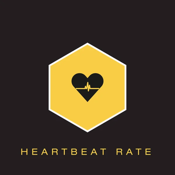 Εικονίδιο Ποσοστό Κτύπο Της Καρδιάς Εικονογράφηση Διάνυσμα — Διανυσματικό Αρχείο