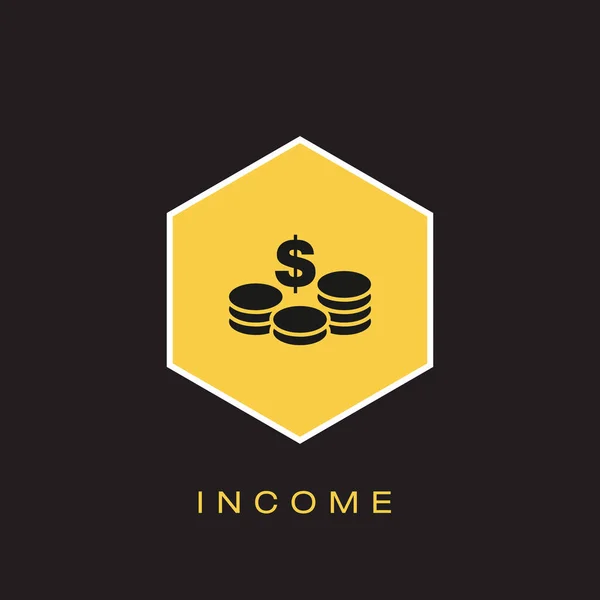 Het Pictogram Van Het Inkomen Vectorillustratie — Stockvector