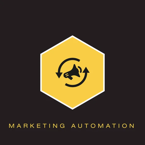 Icona Automazione Marketing Illustrazione Vettoriale — Vettoriale Stock