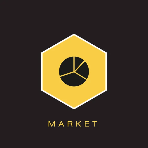 Icono Del Mercado Ilustración Vectorial — Vector de stock