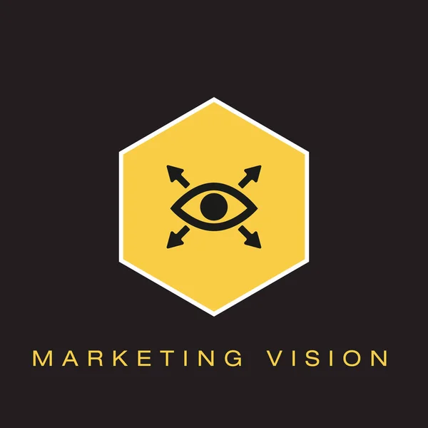 Ícone Visão Marketing Ilustração Vetorial — Vetor de Stock