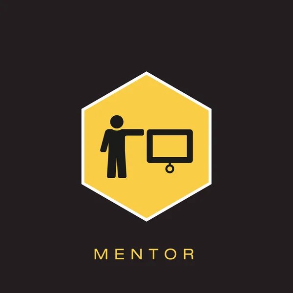 Icône Mentor Illustration Vectorielle — Image vectorielle